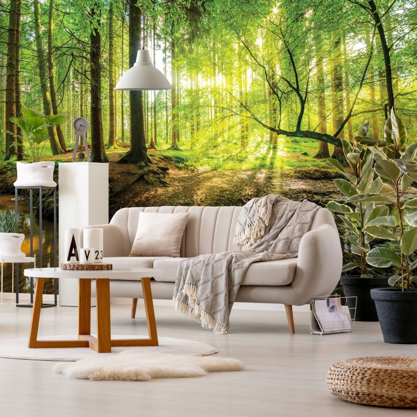 Photo Wall Mural-TROPICAL FOREST-(10513)-NON WOVEN-Wallpaper-Water Pond Tree Sun XXL (Copy)