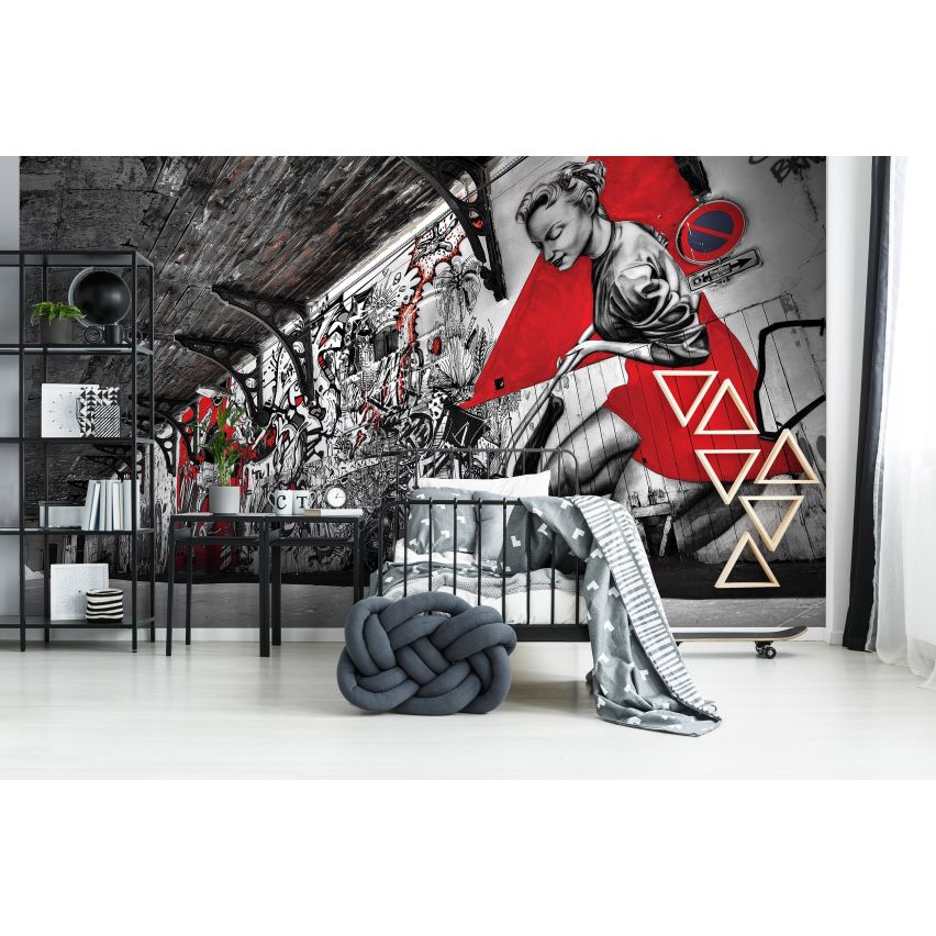 Fototapete JUGEND-(C10517)-Vlies-Tapete-Graffiti Spiele Tiere Gaming Trend Auto Fiction XXL
