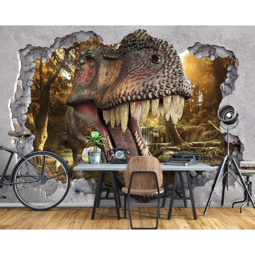 Fototapete-VLIES-DINOSAURIER-(C11035)-Tapete-Nach-Maß-Jurazeit Animal Park XXL