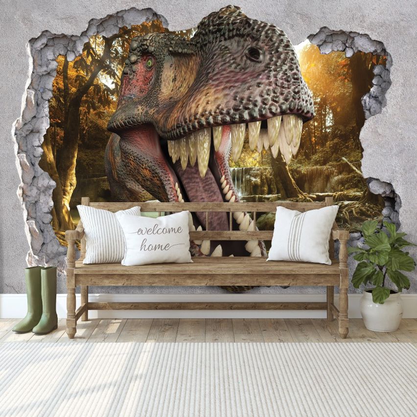 Fototapete-VLIES-DINOSAURIER-(C11035)-Tapete-Nach-Maß-Jurazeit Animal Park XXL