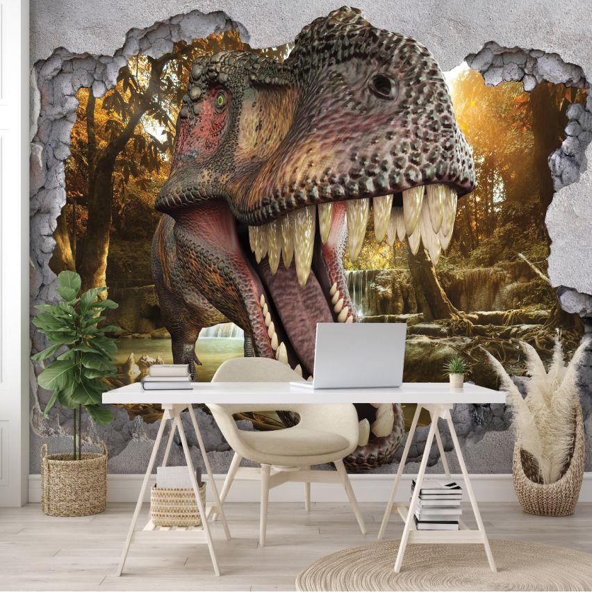 Fototapete-VLIES-DINOSAURIER-(C11035)-Tapete-Nach-Maß-Jurazeit Animal Park XXL