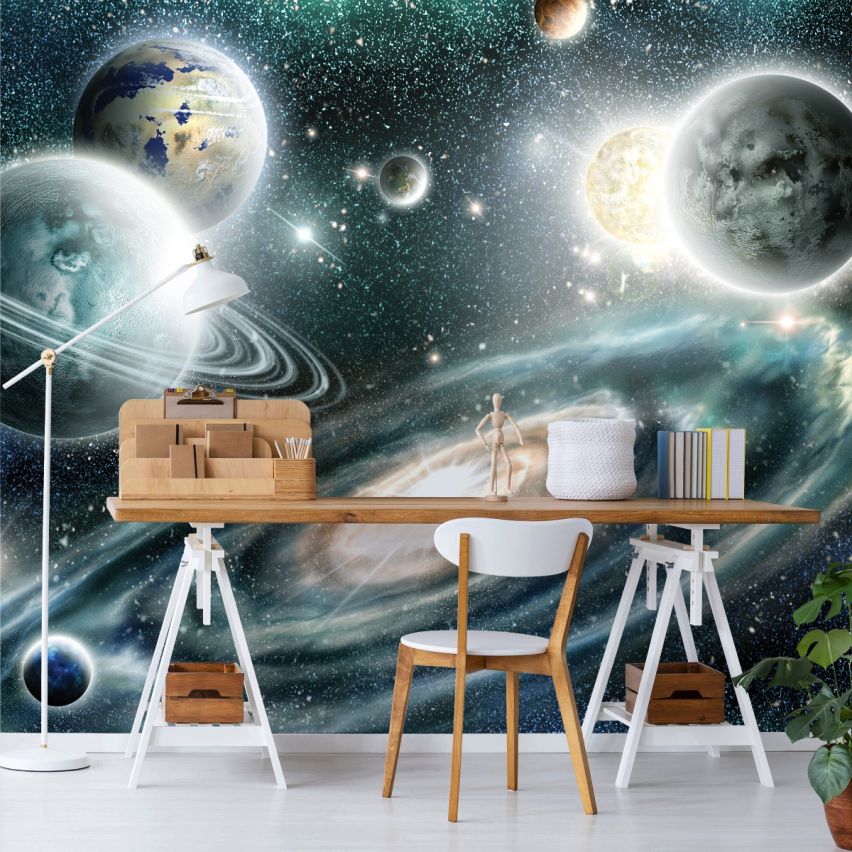 Fototapete GALAXIS-(C11896)-Vlies-Tapete-Sterne Planet Universum Weltall XXL