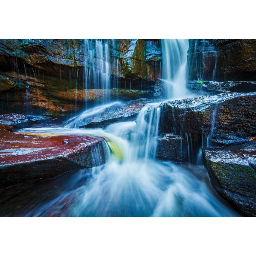Fototapete WASSERFALL-(C12631) - Vliestapete - Tropisches Dschungel Panorama XXL