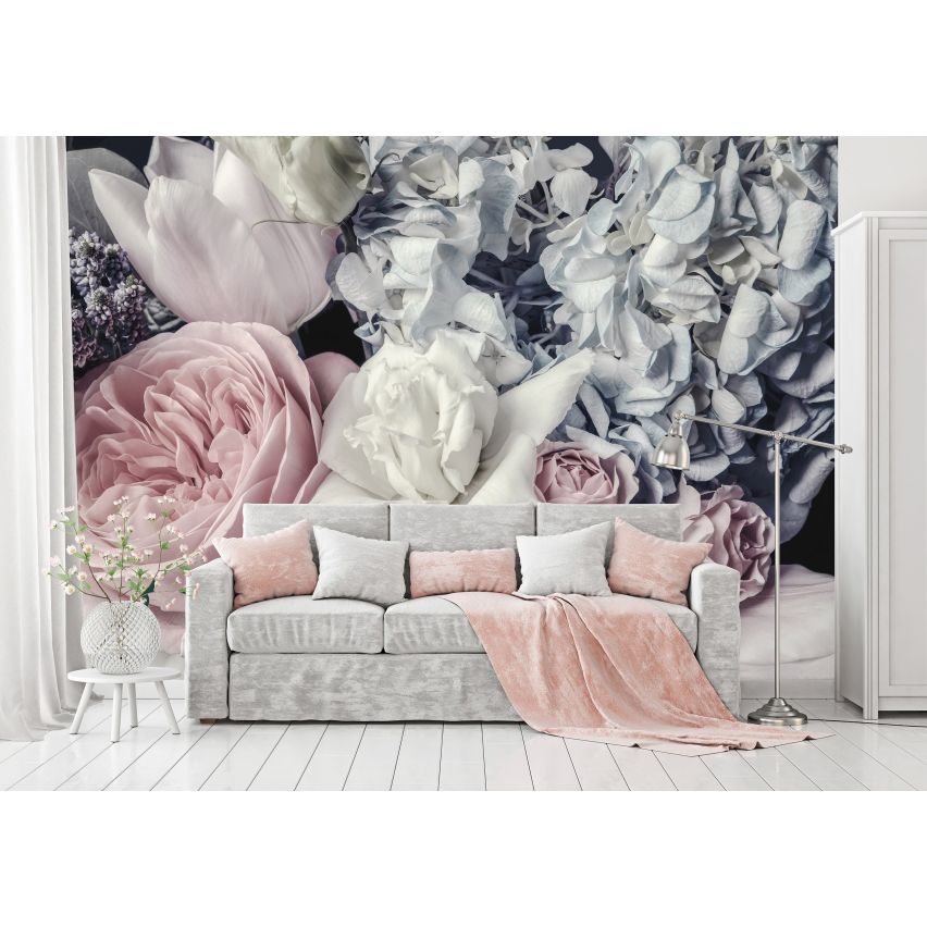 Fototapete BLUMENSTRAUSS-(C12746) - Vliestapete - Blüte Blumen Rose XXL