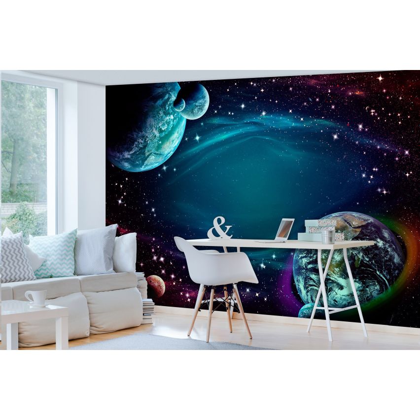 Fototapete GALAXIS-(C12918)-Vlies-Tapete-Sterne Planet Universum Weltall XXL