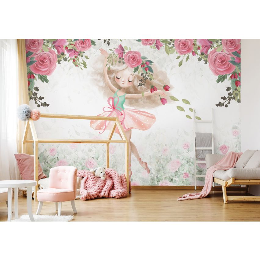 Fototapete-VLIES-TANZENDES MÄDCHEN-(C14418)-Tapete-Nach-Mass-Prinzessin Wand Kinder-Spielzimmer XXL (Copy)