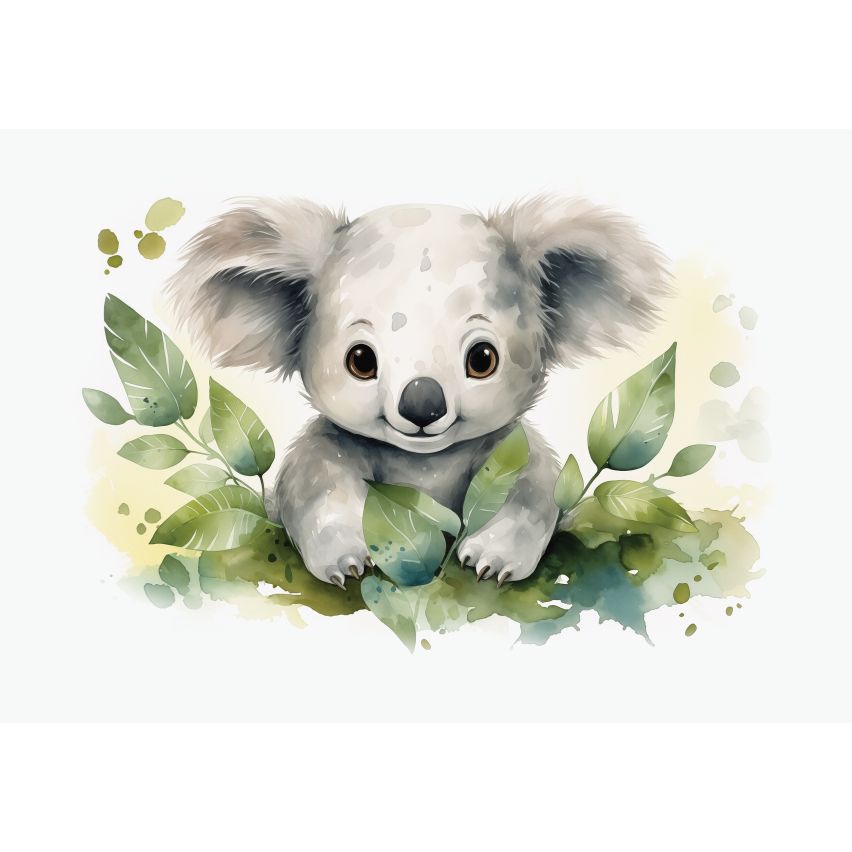 Fototapete-VLIES-KOALA BABY-(C15220)-Tapete-Nach-Mass-Vliestapete-Baby Kind Süße Tiere Spielzimmer XXL