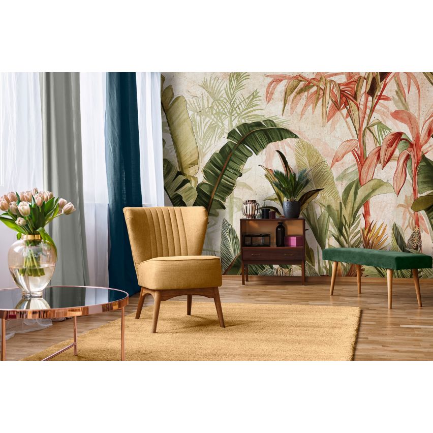 Fototapete-VLIES-TROPICA PFLANZEN-(C15352)-Tapete-Nach-Mass-Dschungel Blumen XXL