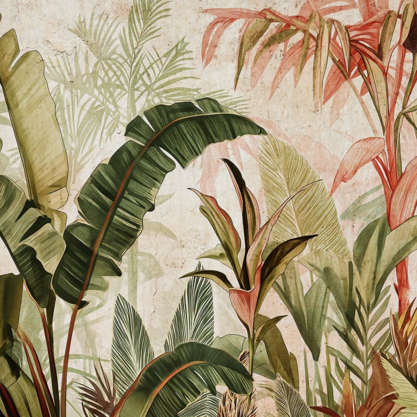 Fototapete-VLIES-TROPICA PFLANZEN-(C15352)-Tapete-Nach-Mass-Dschungel Blumen XXL