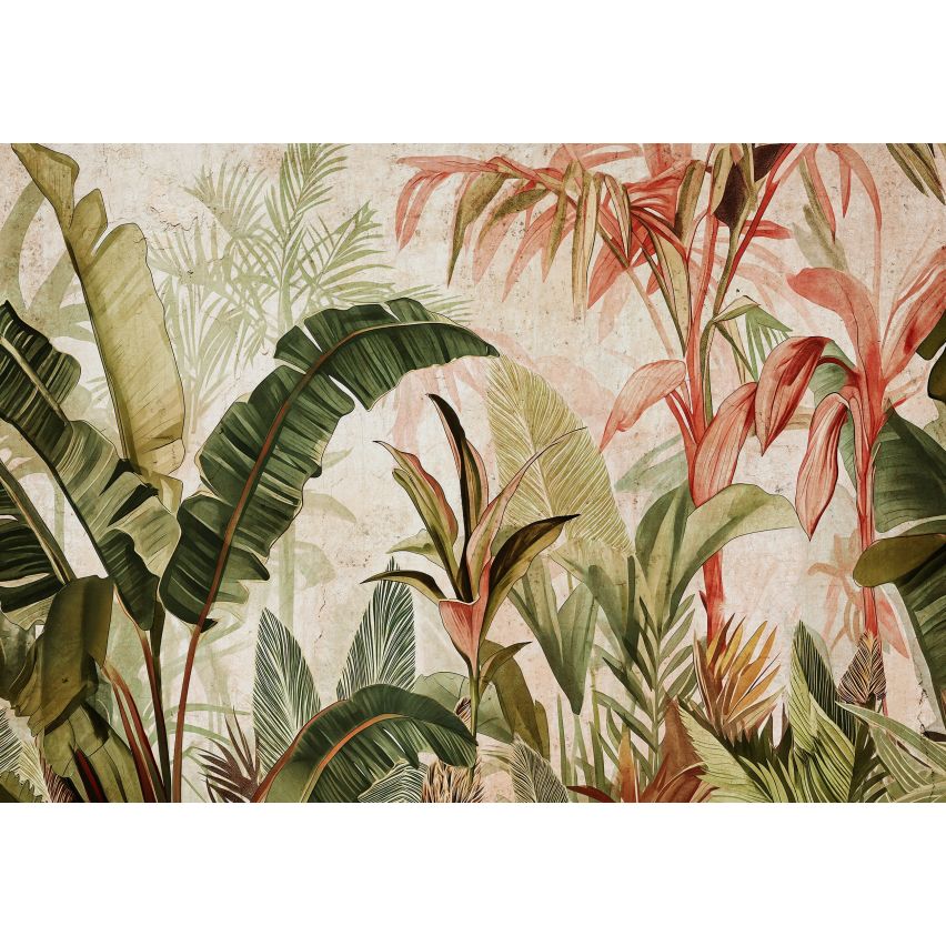 Fototapete-VLIES-TROPICA PFLANZEN-(C15352)-Tapete-Nach-Mass-Dschungel Blumen XXL
