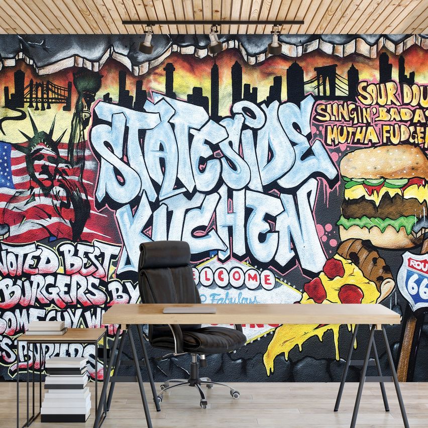 Fototapete-VLIES-GRAFFITI-(C2154)-Wand-Tapete-Nach-Maß-Straßenkunst Sprüh XXL