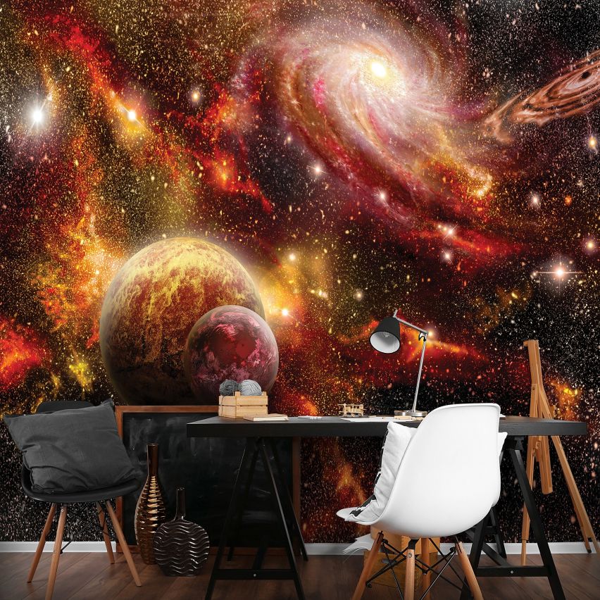 Fototapete GALAXIS-(C2734)-Vlies-Tapete-Sterne Planet Universum Weltall XXL