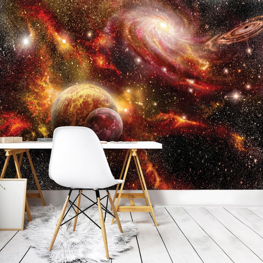 Fototapete GALAXIS-(C2734)-Vlies-Tapete-Sterne Planet Universum Weltall XXL