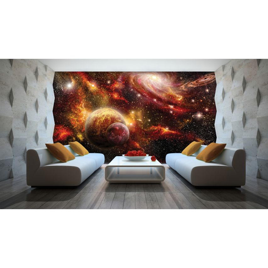 Fototapete GALAXIS-(C2734)-Vlies-Tapete-Sterne Planet Universum Weltall XXL