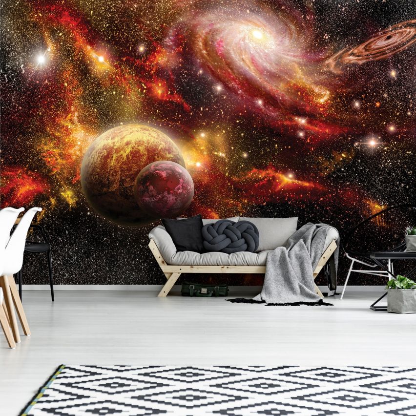 Fototapete GALAXIS-(C2734)-Vlies-Tapete-Sterne Planet Universum Weltall XXL