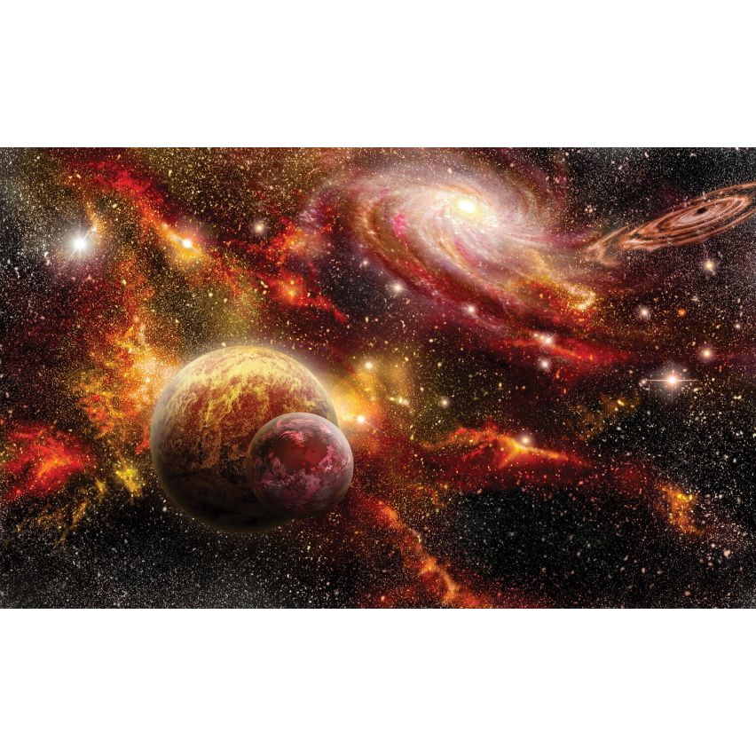 Fototapete GALAXIS-(C2734)-Vlies-Tapete-Sterne Planet Universum Weltall XXL