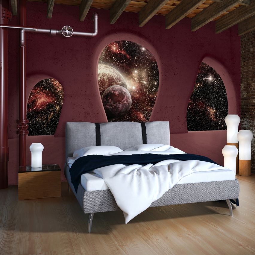 Fototapete GALAXIS-(C2826)-Vlies-Tapete-Sterne Planet Universum Weltall XXL