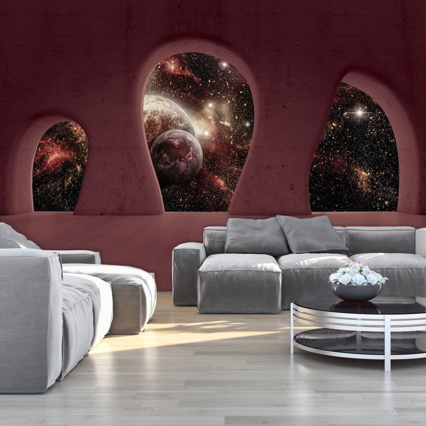 Fototapete GALAXIS-(C2826)-Vlies-Tapete-Sterne Planet Universum Weltall XXL