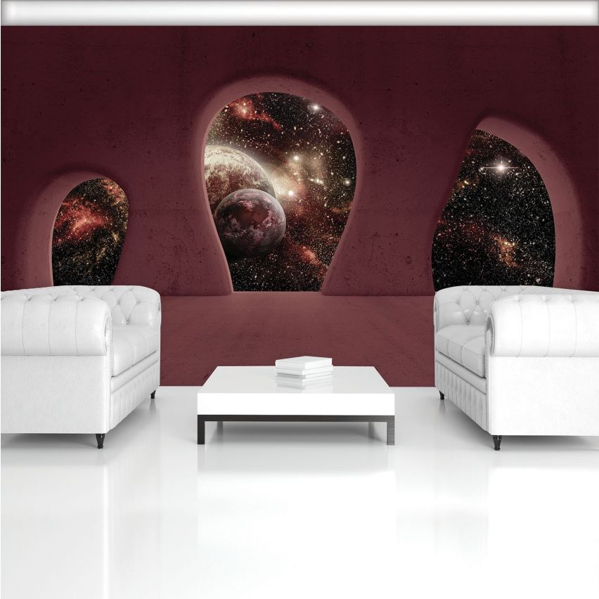 Fototapete GALAXIS-(C2826)-Vlies-Tapete-Sterne Planet Universum Weltall XXL
