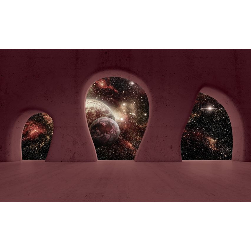Fototapete GALAXIS-(C2826)-Vlies-Tapete-Sterne Planet Universum Weltall XXL
