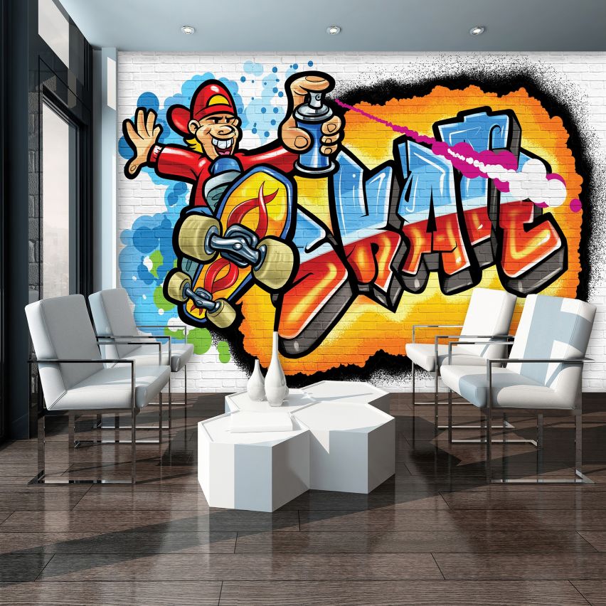 Fototapete JUGEND-(C3052)-Vlies-Tapete-Graffiti Spiele Tiere Gaming Trend Auto Fiction XXL