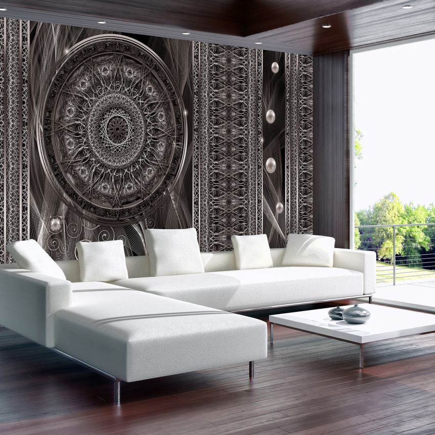Fototapete-VLIES-MANDALA-(C3092)-Tapete-Nach-Mass-Muster Lehren Heilen Meditation Sanskrit Gottheit Abstrakt XXL