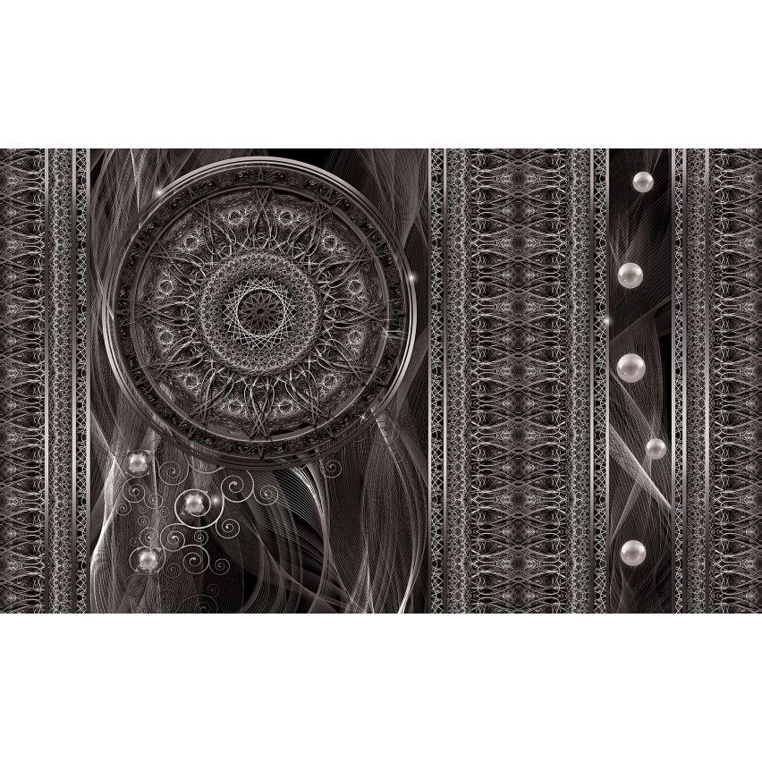 Fototapete-VLIES-MANDALA-(C3092)-Tapete-Nach-Mass-Muster Lehren Heilen Meditation Sanskrit Gottheit Abstrakt XXL