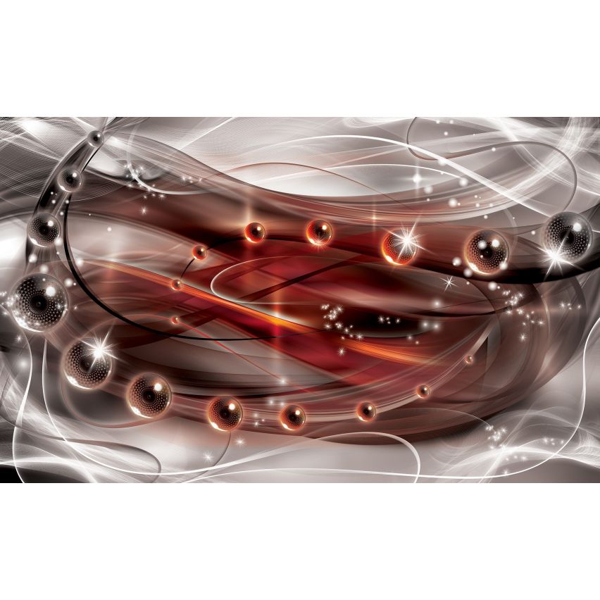 Fototapete-VLIES-DIAMONDS AND PEARLS-(C3255)-Tapete-Nach-Maß-Gold Silber Muster Crystal Strukturen XXL