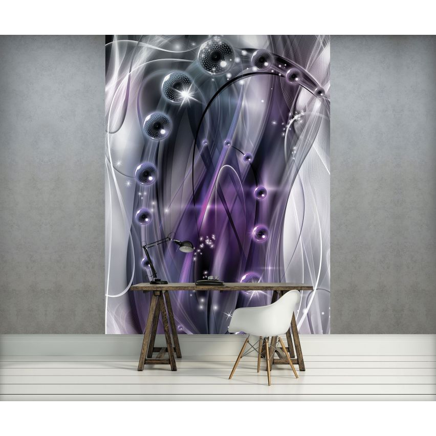 Fototapete-VLIES-DIAMONDS AND PEARLS-(C3257)-Tapete-Nach-Maß-Gold Silber Muster Crystal Strukturen XXL