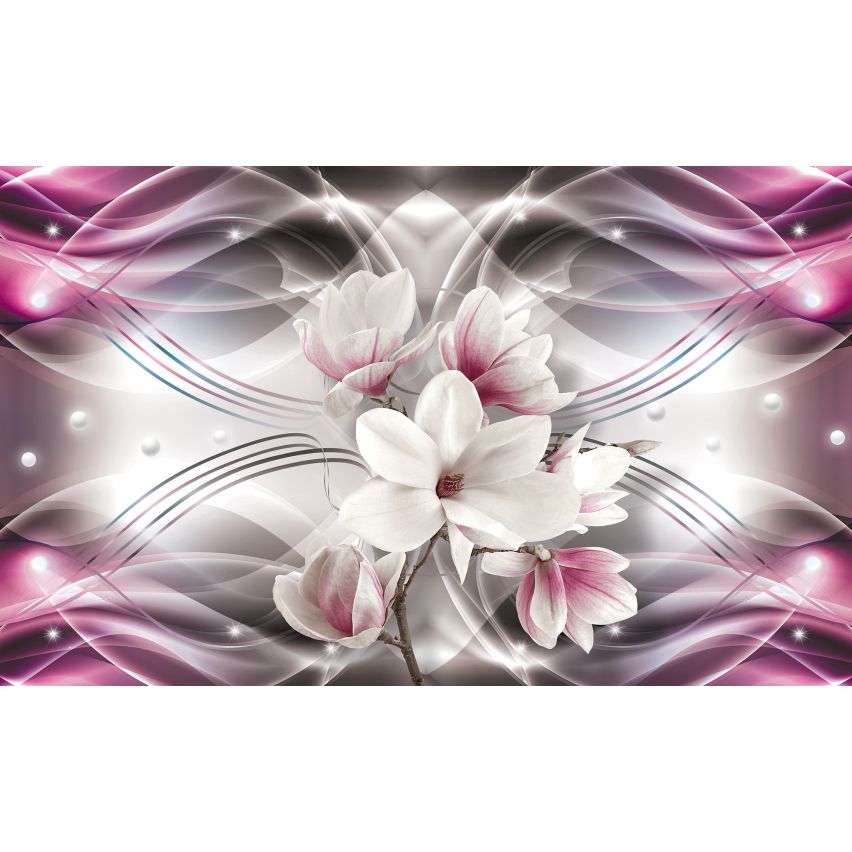 Fototapete-VLIES-DIAMONDS AND PEARLS-(C3284)-Tapete-Nach-Maß-Gold Silber Muster Crystal Strukturen XXL