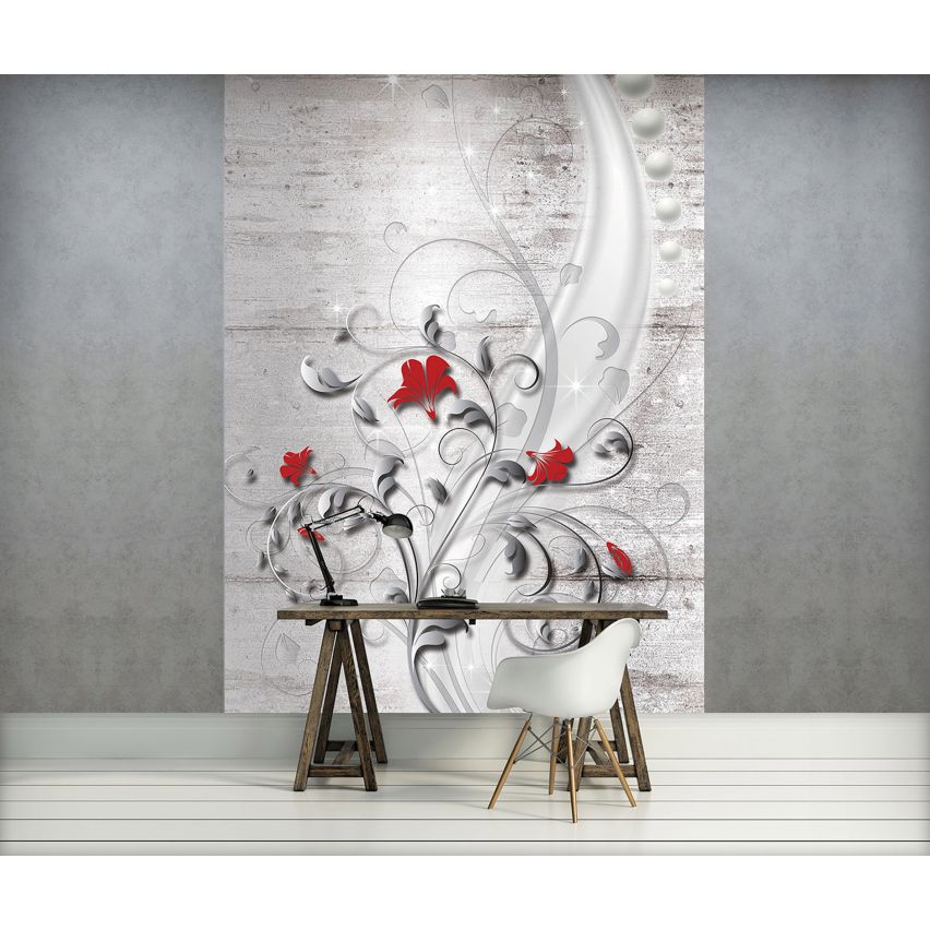 Fototapete-VLIES-DIAMONDS AND PEARLS-(C3285)-Tapete-Nach-Maß-Gold Silber Muster Crystal Strukturen XXL
