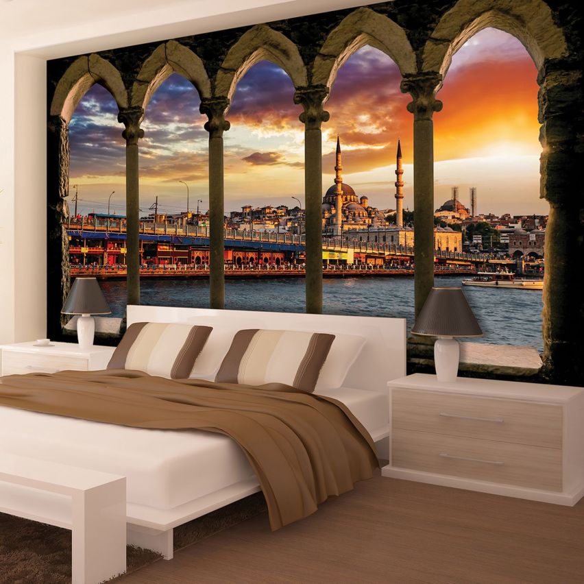Fototapete STADT ISTANBUL-(C3338) - Vlies Tapete-Türkei Hagia Sophia Osmanischen Reich Stein Carbonatgesteine XXL