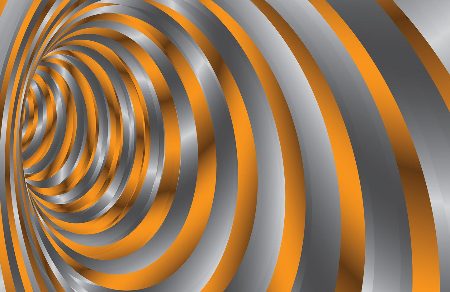 Photo Wall Mural-PSYCHEDELIC-(5726)-NON WOVEN-Wallpaper-Twist Tunnel Silver XXL