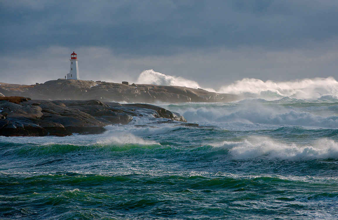 Photo Art Wall Mural-LIGHTHOUSE-(6481)-NON WOVEN-Wallpaper-Big Wave Foaming XXL