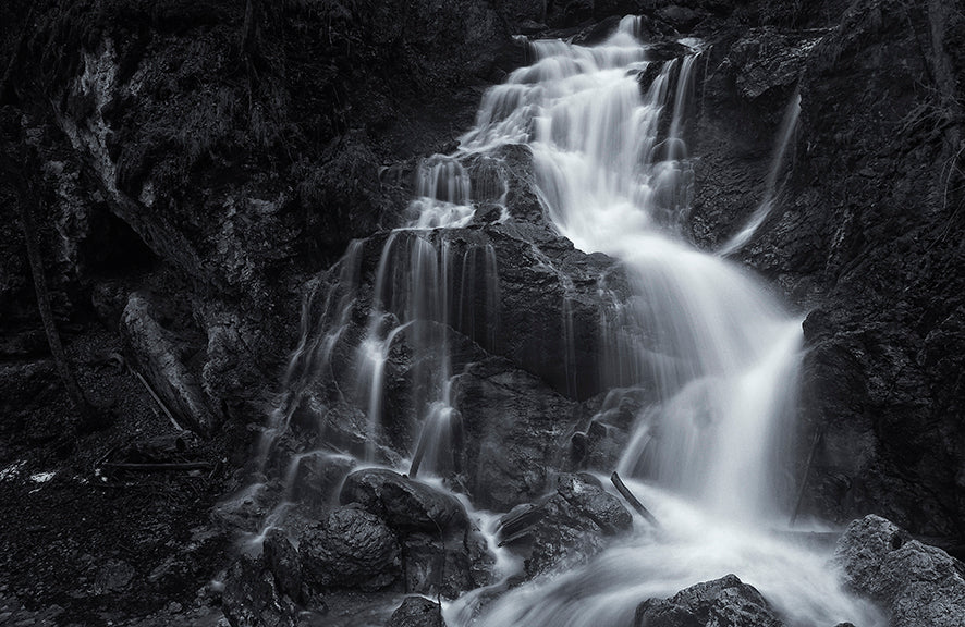 Photo Mural-WATERFALL-(8164)-NON WOVEN-Wallpaper-Wall-Art-Black Rocks XXL