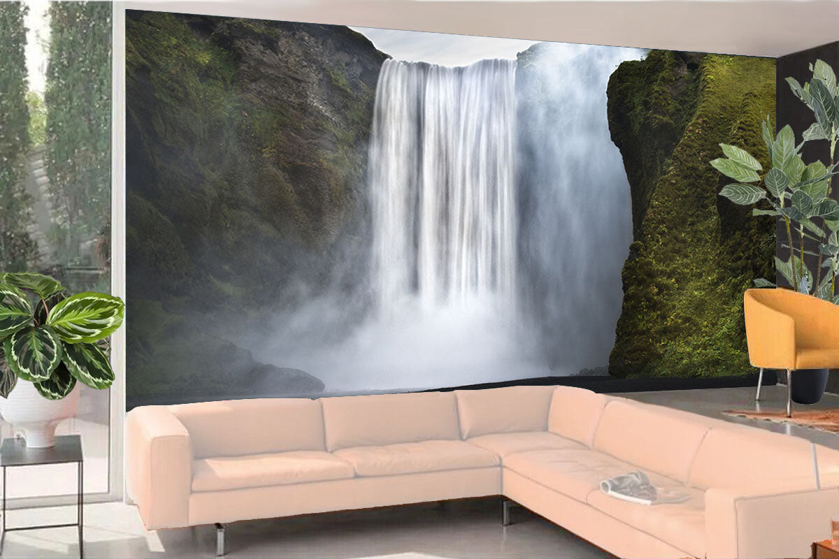 Photo Wall Mural-TROPIC WATERFALL-(8172)-NON WOVEN-Wallpaper-Lagoon Cascade XXL