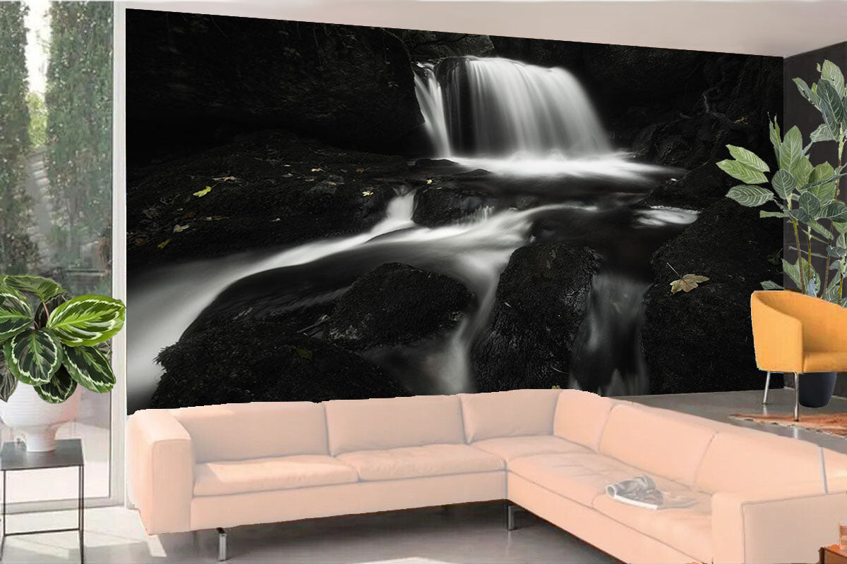 Fototapete-VLIES-WASSERFALL-(8222S)-Wand-Tapete-Nach-Maß- XXL
