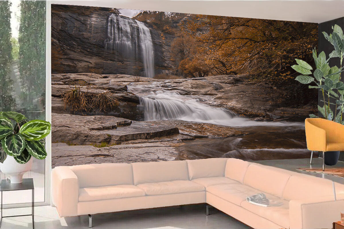 Fototapete-VLIES-WASSERFALL-(8224S)-Wand-Tapete-Nach-Maß- XXL