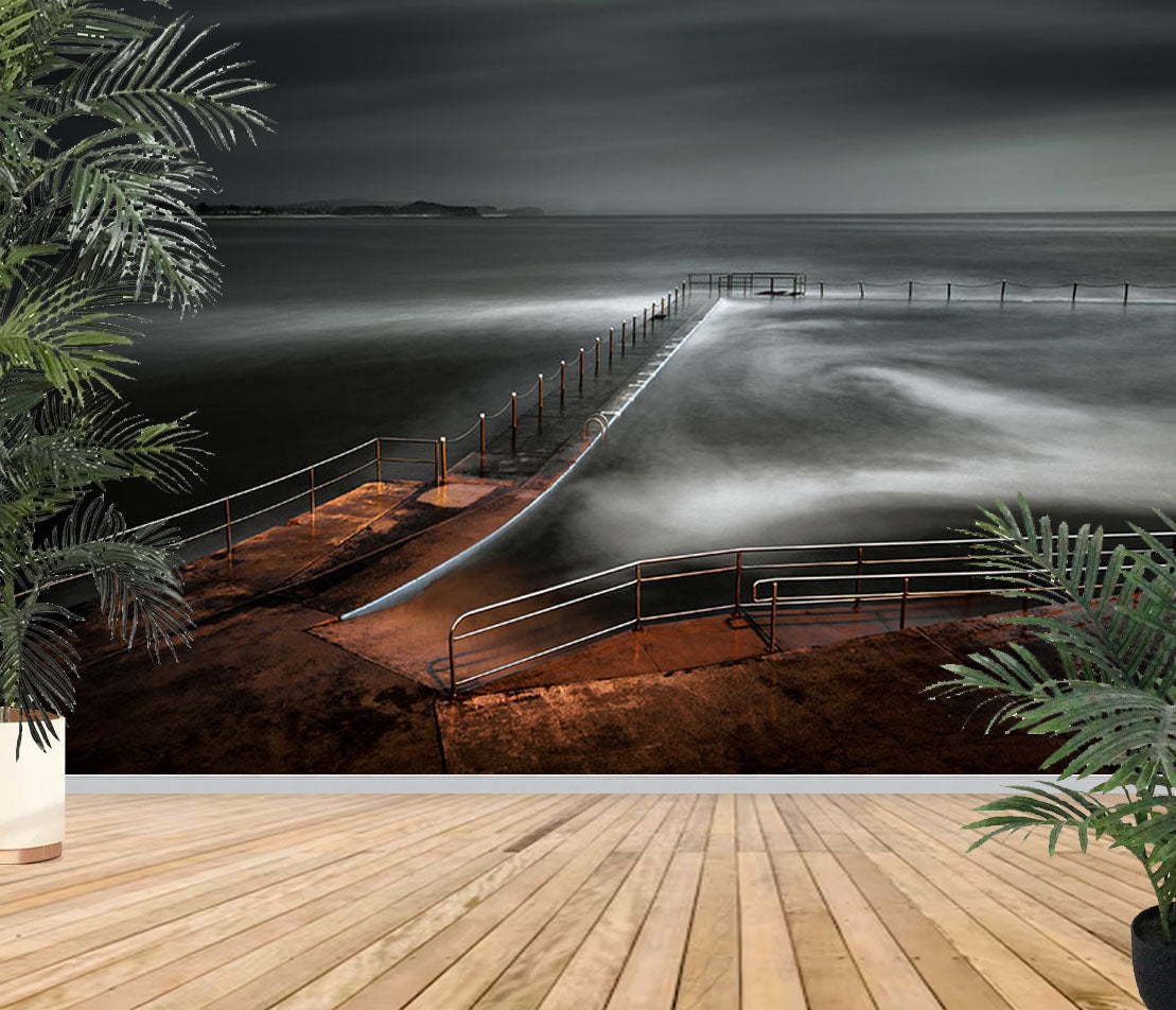 Fototapete-VLIES-WASSERFILTER-(8228)-Tapete-Nach Maß-Wasser Energie Teich XXL