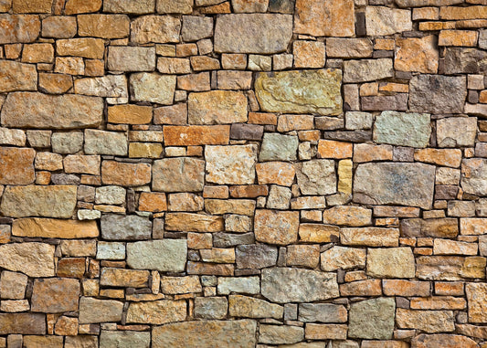 Photo Wall Mural-STONE WALL-(015)-NON WOVEN-Wallpaper-Brick Rock Mound Deco XXL