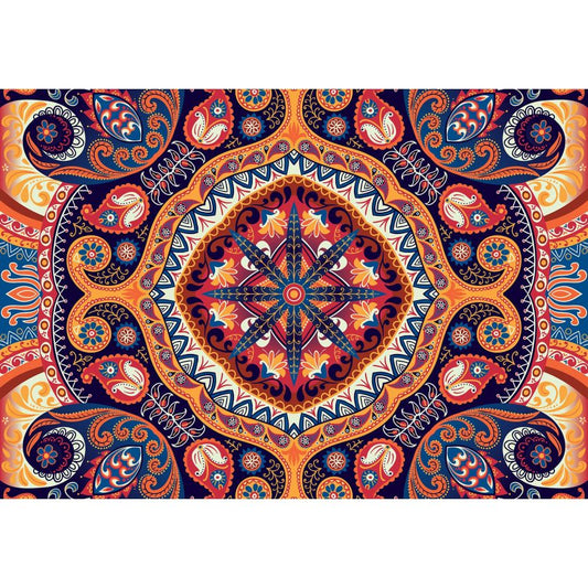 Fototapete-VLIES-MANDALA-(C10142)-Tapete-Nach-Mass-Muster Lehren Heilen Meditation Sanskrit Gottheit Abstrakt XXL