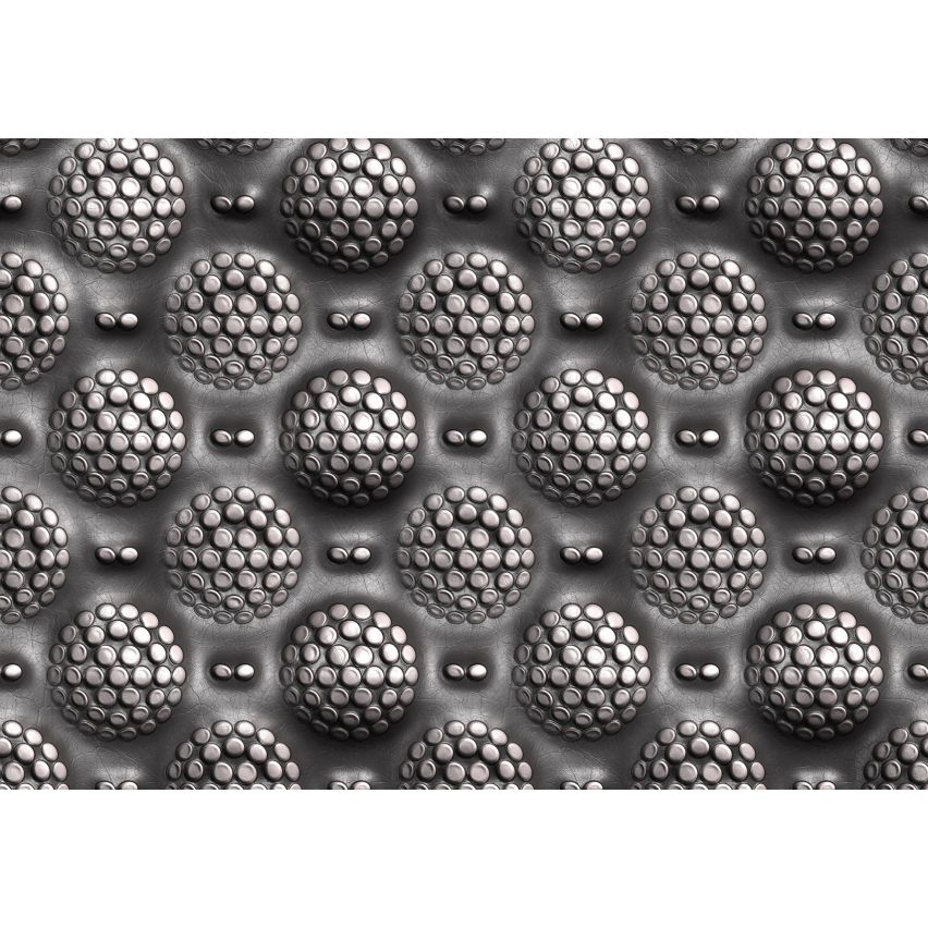 Photo Wall Mural-3D IRON MARBLES-(C11857)-NON WOVEN-Wallpaper-Abstract XXL