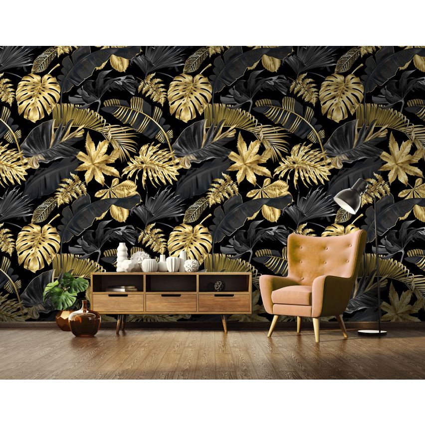 Fototapete TROPHISCH GARTEN-(C13954) - Vliestapete - Pflanzen Botanik Tropischer Blätter Bunt XXL