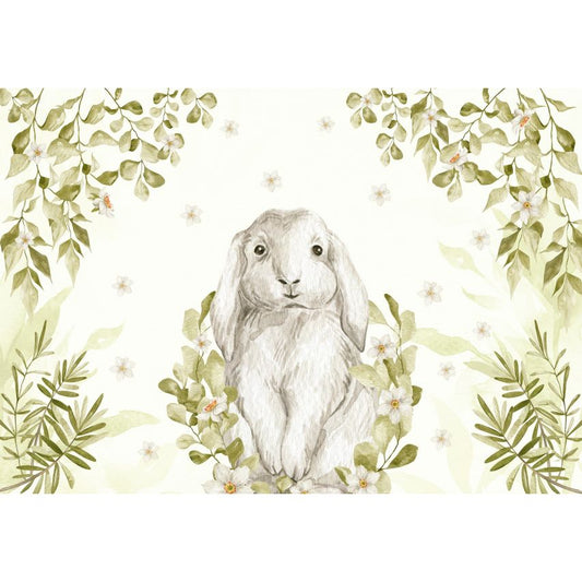 Fototapete-VLIES-KANINCHEN-(C14412)-Tapete-Nach-Mass-Tiere Hase Karnickel Wand Kinder-Spielzimmer XXL