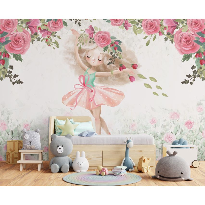 Fototapete-VLIES-TANZENDES MÄDCHEN-(C14418)-Tapete-Nach-Mass-Prinzessin Wand Kinder-Spielzimmer XXL (Copy)