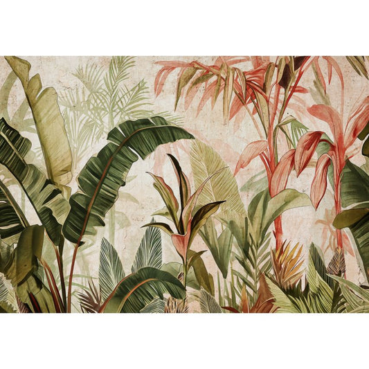 Fototapete-VLIES-TROPICA PFLANZEN-(C15352)-Tapete-Nach-Mass-Dschungel Blumen XXL