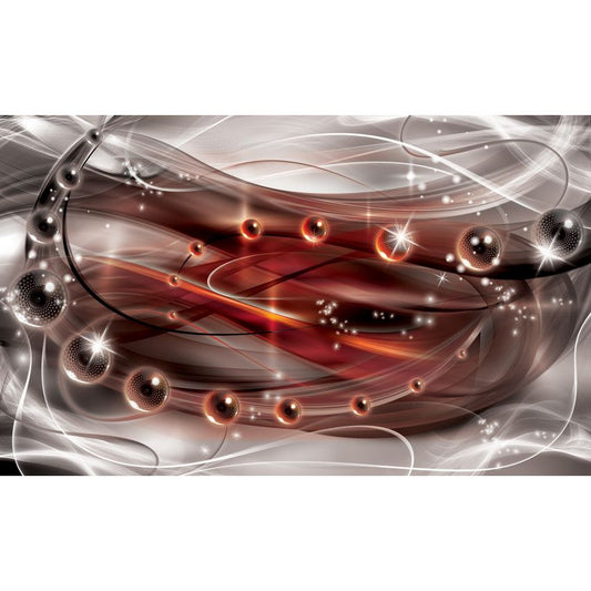 Fototapete-VLIES-DIAMONDS AND PEARLS-(C3255)-Tapete-Nach-Maß-Gold Silber Muster Crystal Strukturen XXL