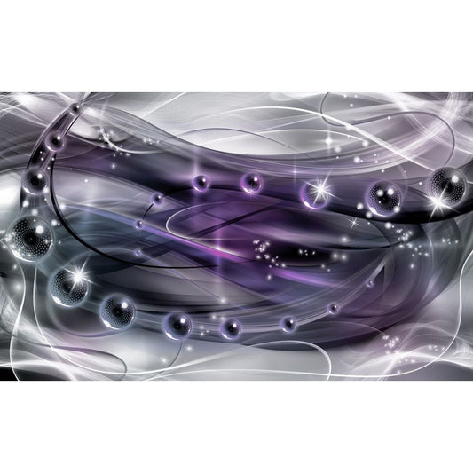 Fototapete-VLIES-DIAMONDS AND PEARLS-(C3257)-Tapete-Nach-Maß-Gold Silber Muster Crystal Strukturen XXL