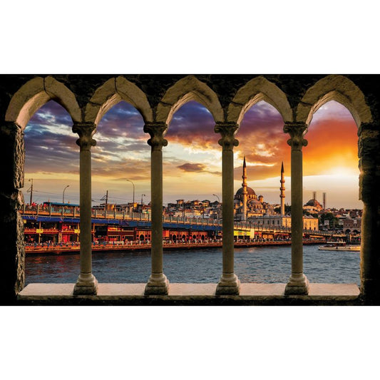 Fototapete STADT ISTANBUL-(C3338) - Vlies Tapete-Türkei Hagia Sophia Osmanischen Reich Stein Carbonatgesteine XXL
