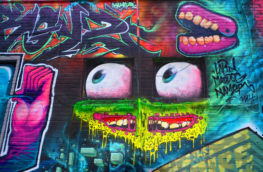 Photo Wall Mural-(4186)-GRAFFITI-NON WOVEN-Wallpaper-Eye Teeth Street Design XXL